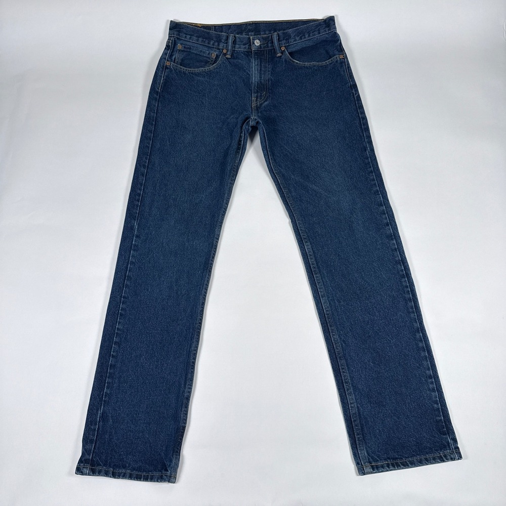Levis 505 Jeans‎ Mens 34x34 Blue Regular Fit Straight Leg Denim Classic Casual
